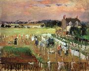 Berthe Morisot Hanging Out the Laundry to Dry painting